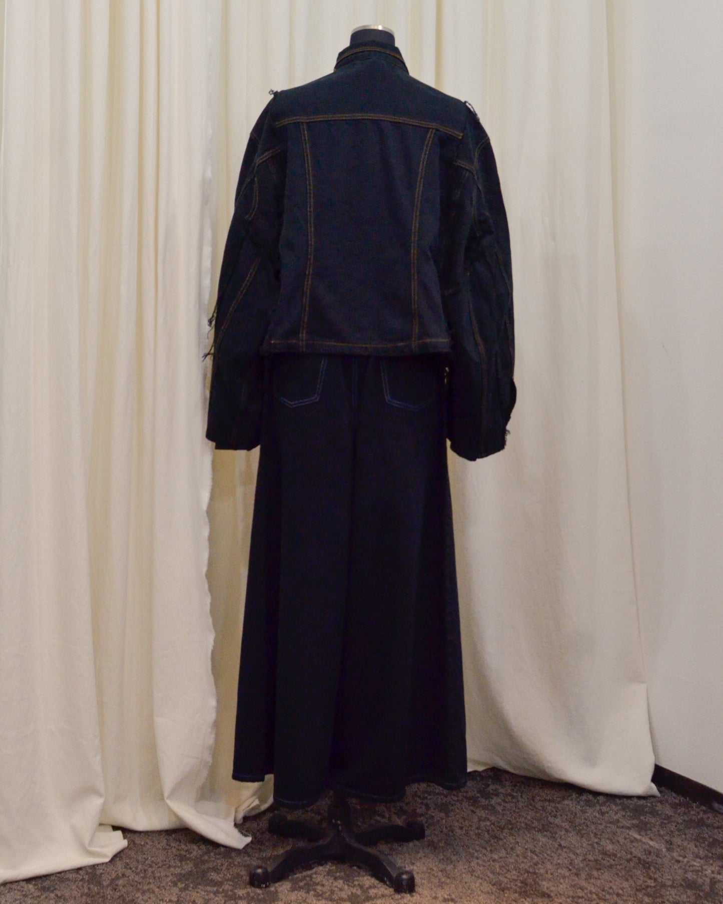 RE-030-04 / rebuild kimono denim jacket overdye 【B】