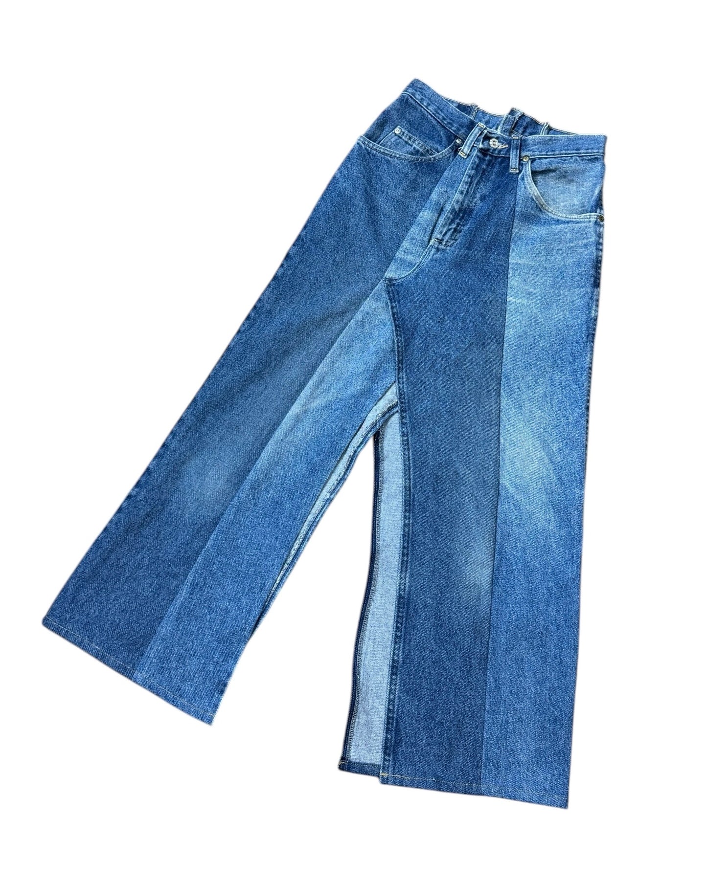 RE-028/asymmetry denim skirt【C】