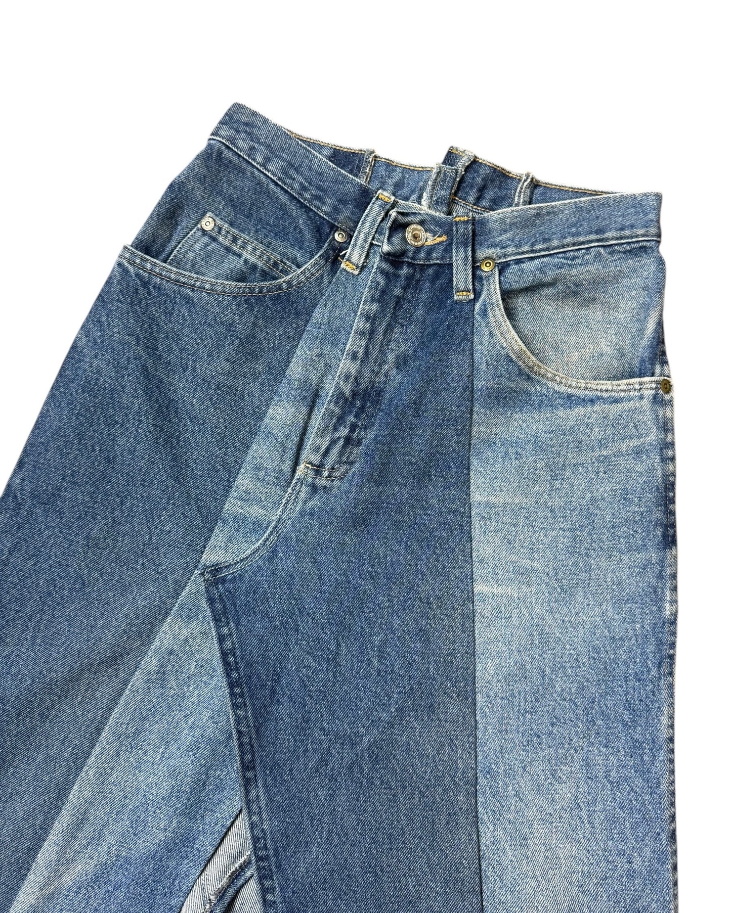 RE-028/asymmetry denim skirt【C】