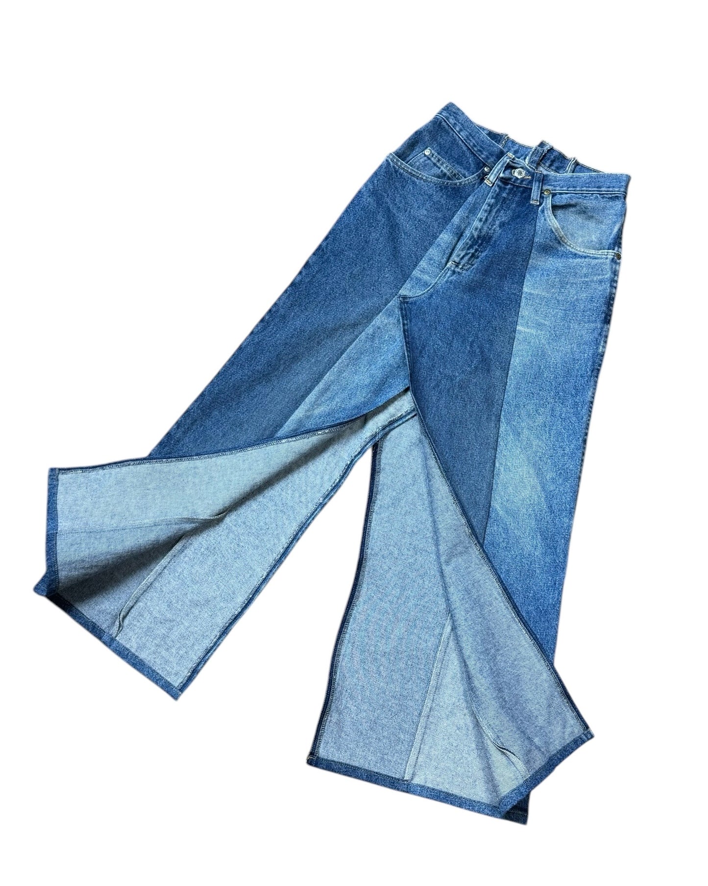 RE-028/asymmetry denim skirt【C】