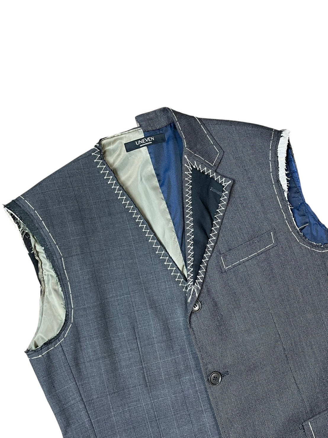 RE-015/hand stitch asymmetry vest【E】