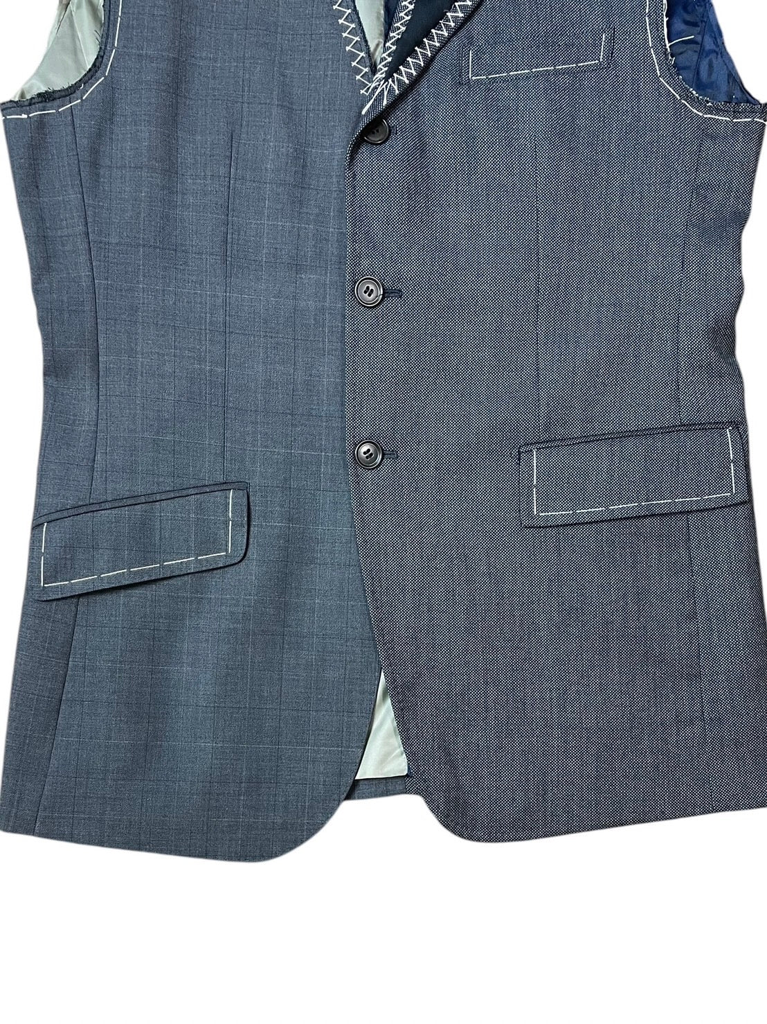 RE-015/hand stitch asymmetry vest【E】