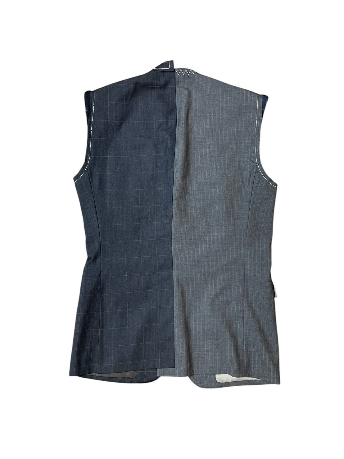 RE-015/hand stitch asymmetry vest【D】