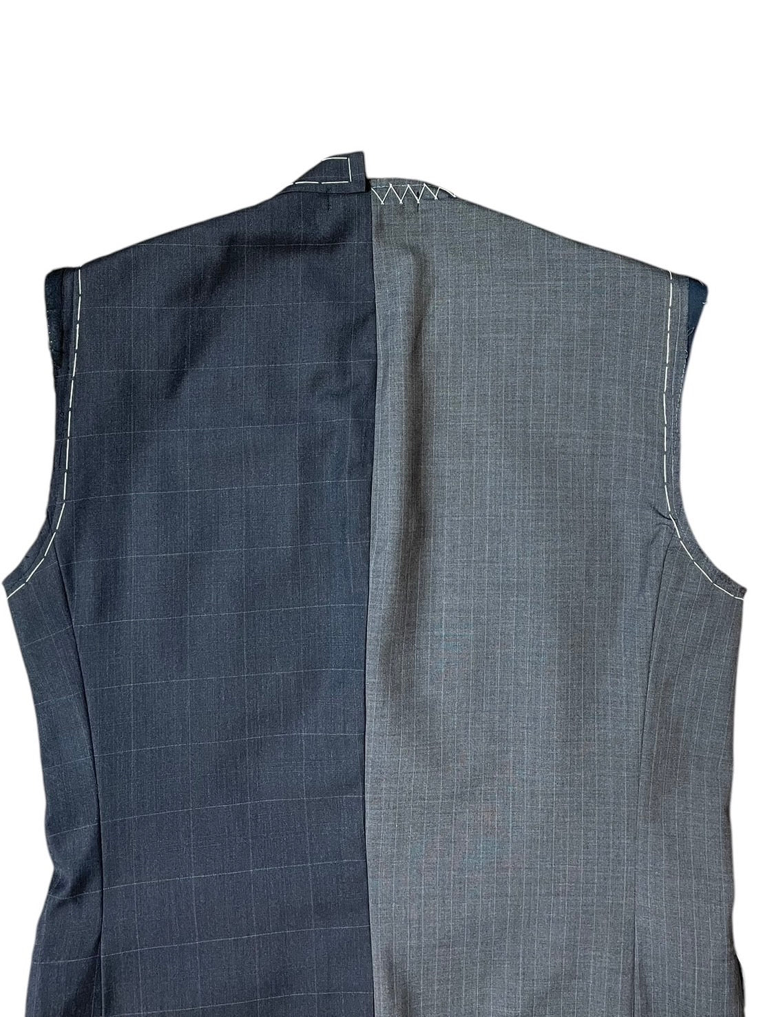 RE-015/hand stitch asymmetry vest【D】