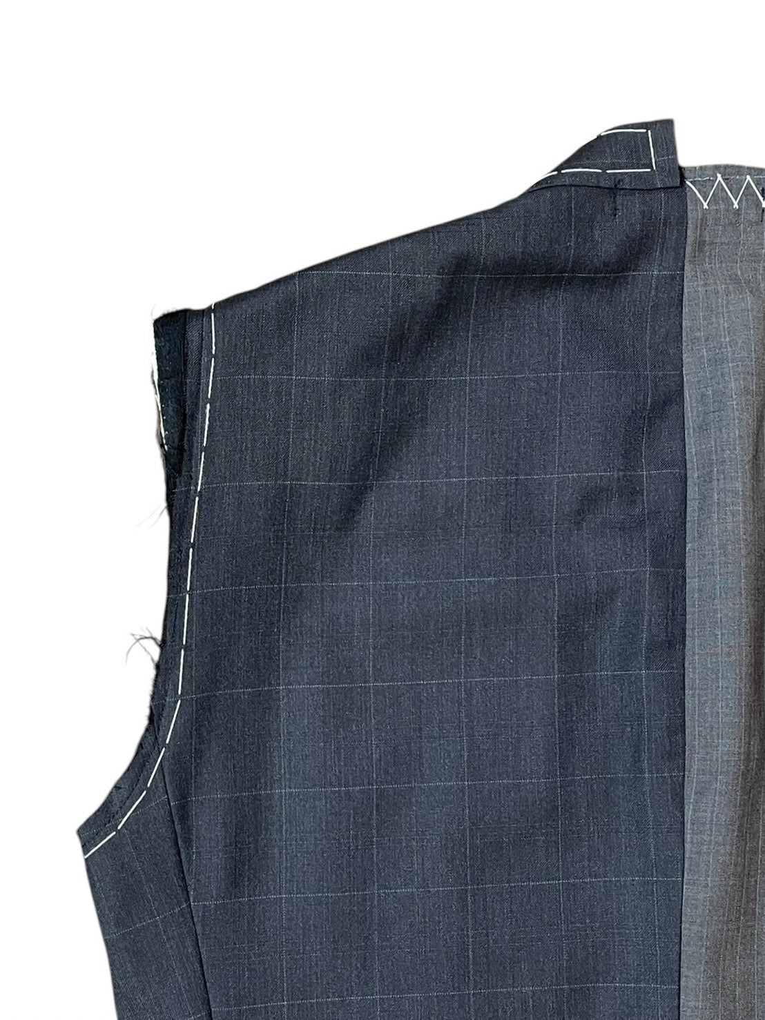 RE-015/hand stitch asymmetry vest【D】