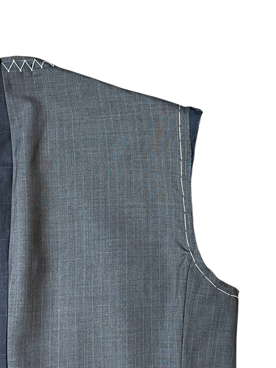 RE-015/hand stitch asymmetry vest【D】