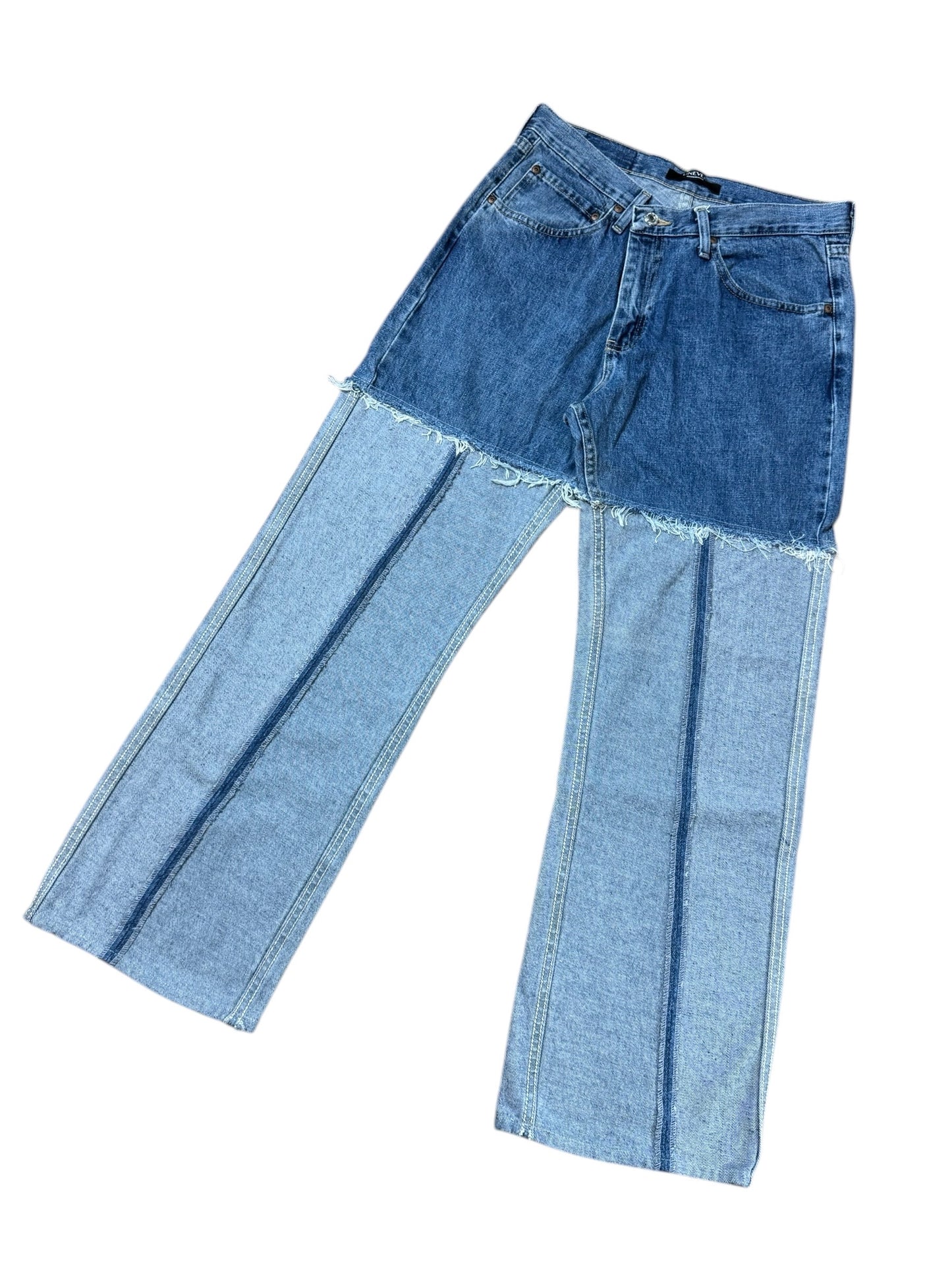 RE-013-05 / inside out straight denim【D】