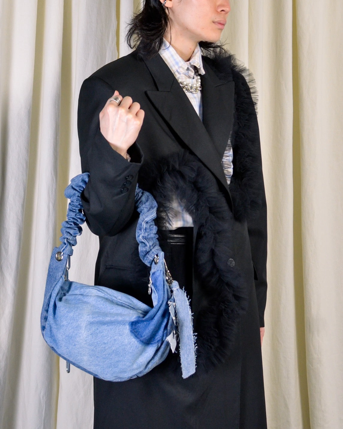 RE-026-03 / rebuild moon mini bag with kye ring 【A】
