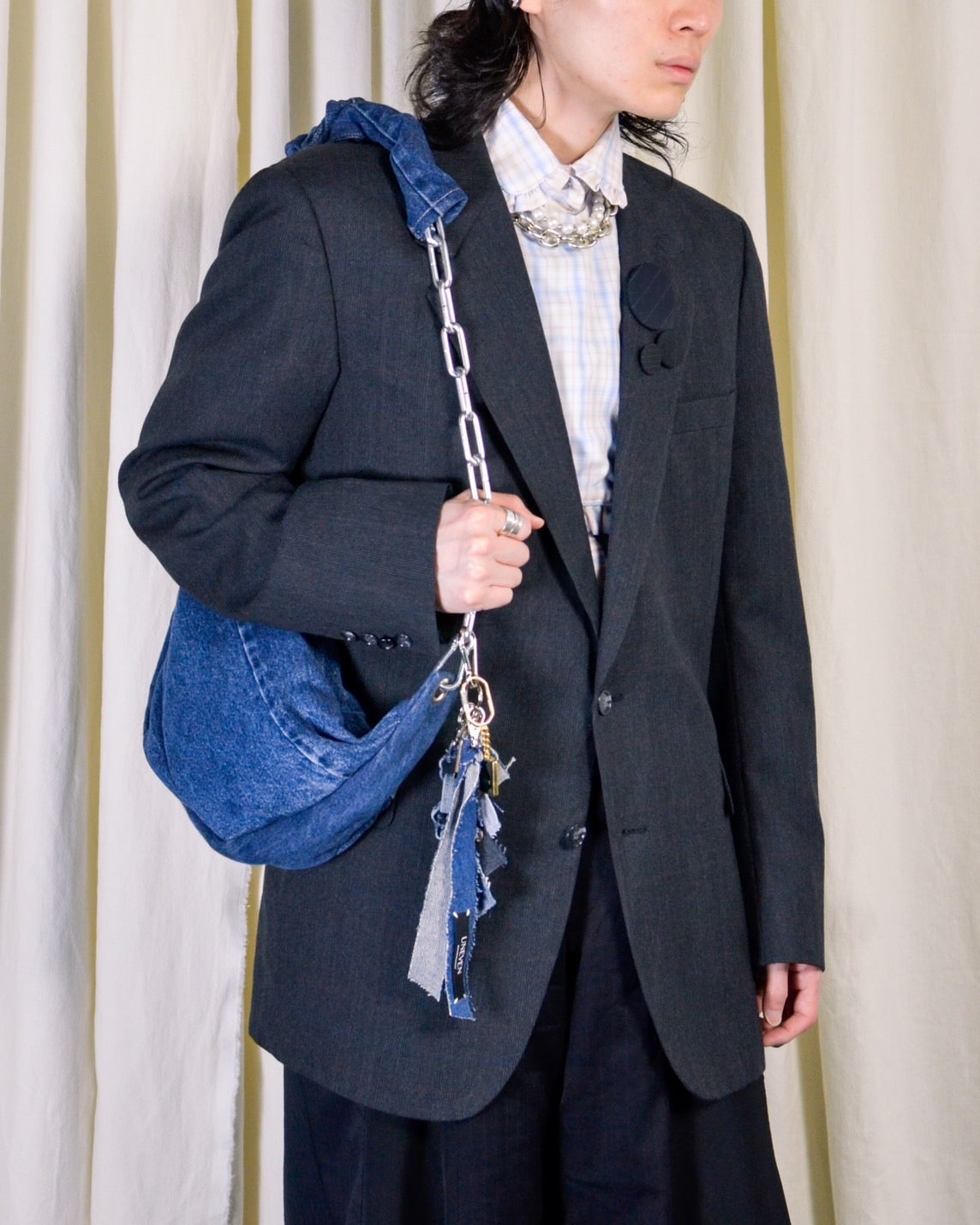 RE-026-03 / rebuild moon mini bag with kye ring 【C】
