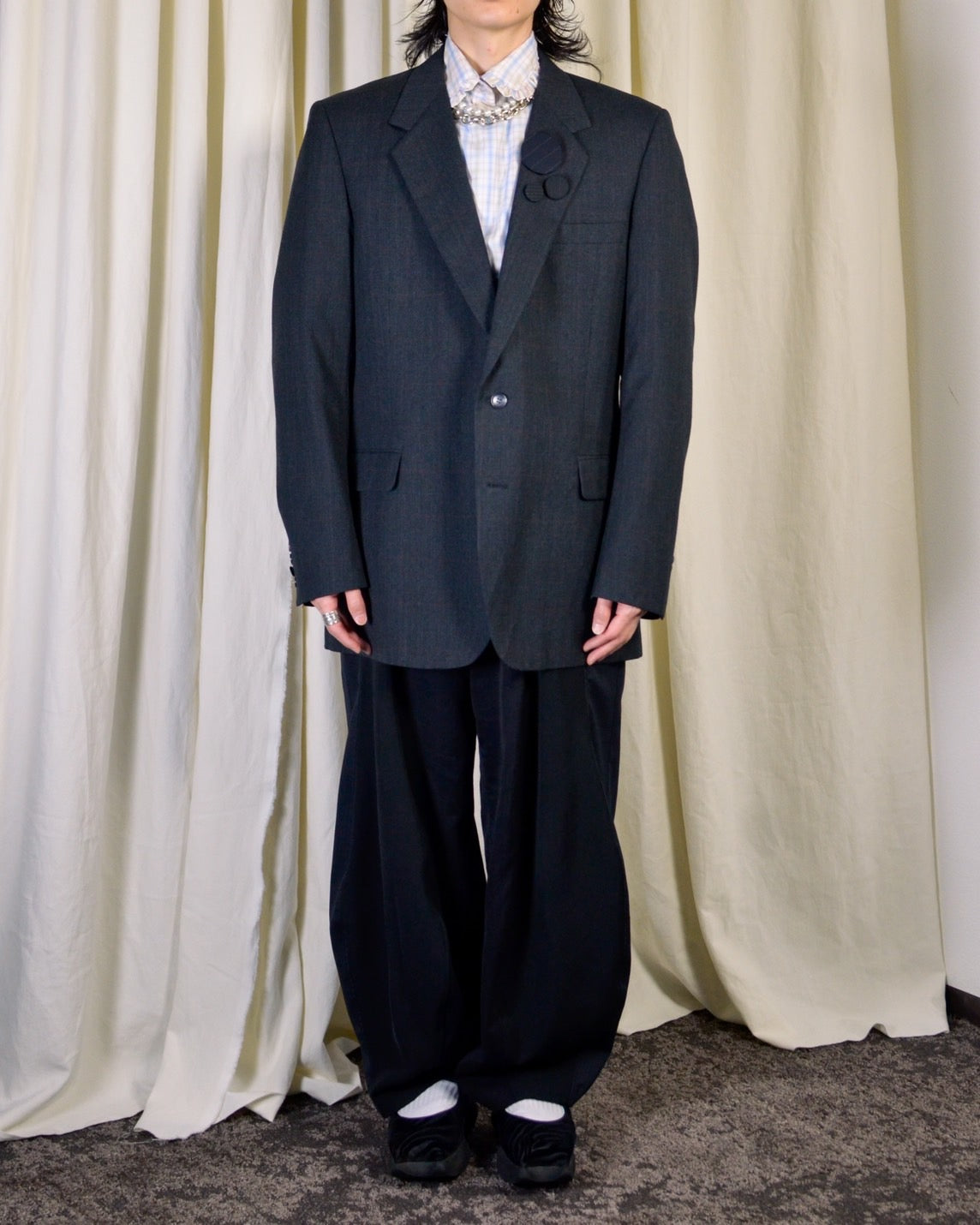 RE-029 / vintage tailored jacket with badge 【A】
