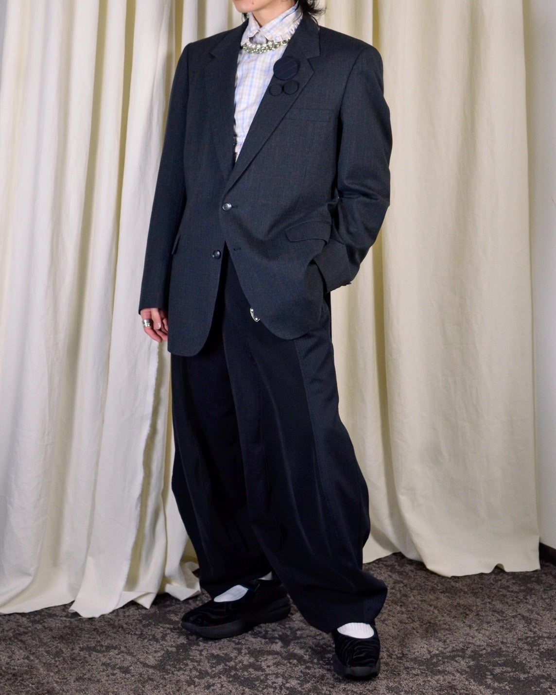 RE-029 / vintage tailored jacket with badge 【A】
