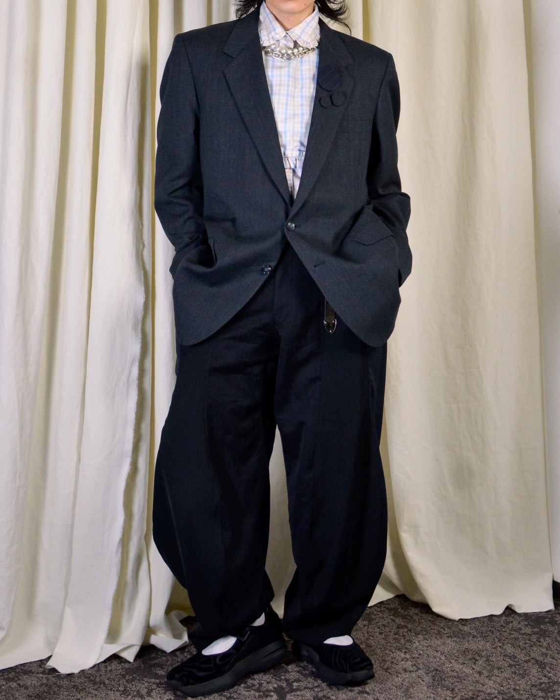 RE-029 / vintage tailored jacket with badge 【A】
