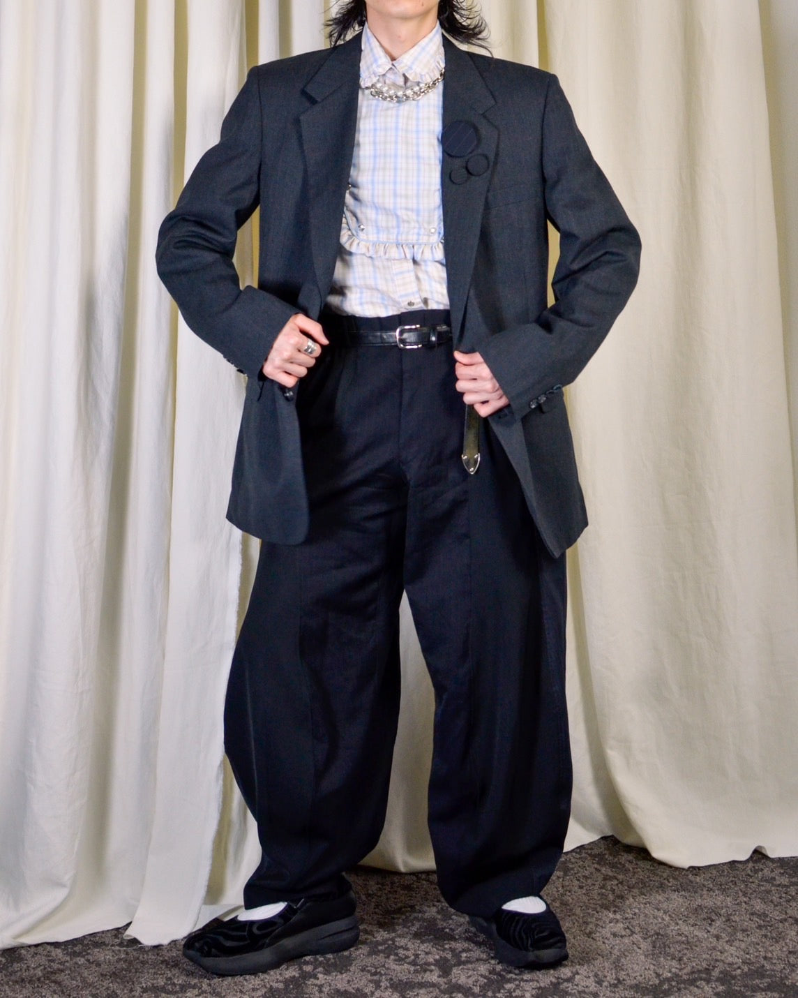 RE-029 / vintage tailored jacket with badge 【A】