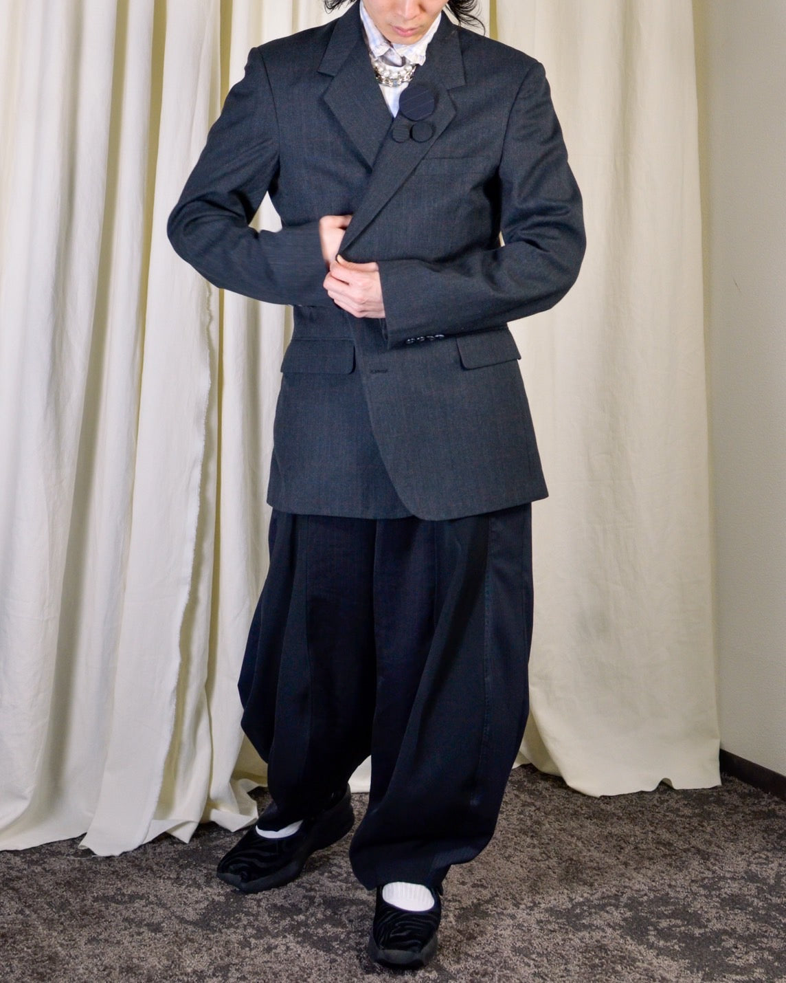 RE-029 / vintage tailored jacket with badge 【A】