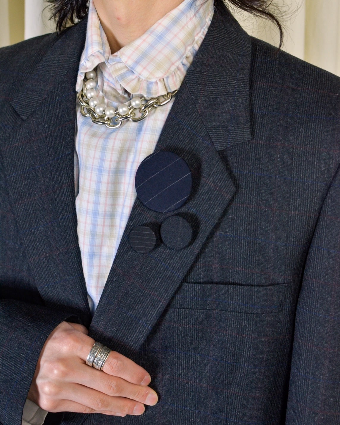 RE-029 / vintage tailored jacket with badge 【A】
