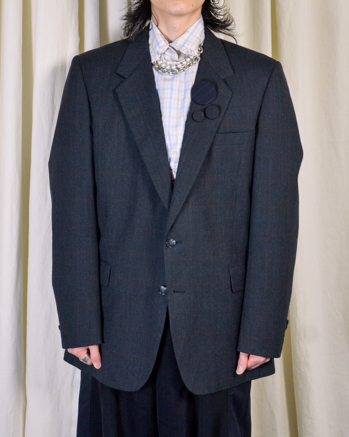 RE-029 / vintage tailored jacket with badge 【A】