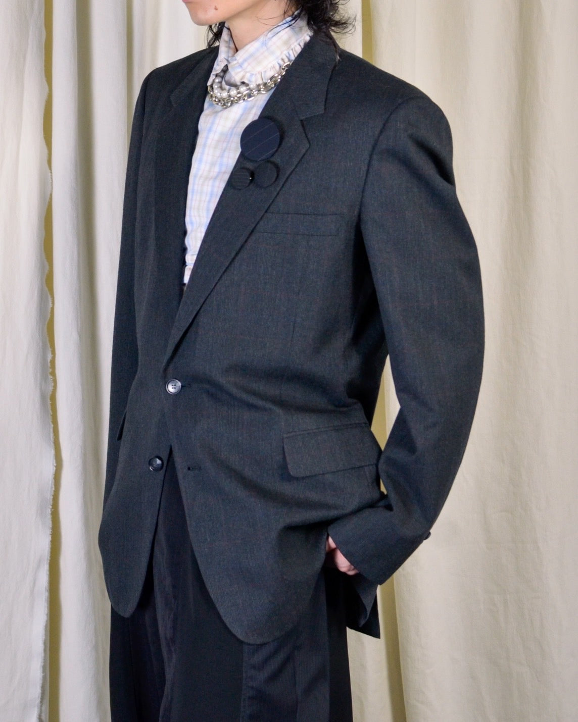 RE-029 / vintage tailored jacket with badge 【A】
