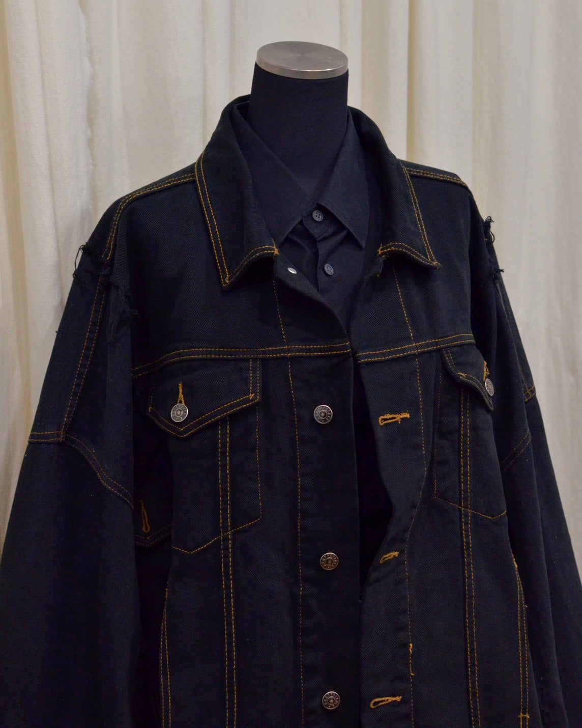 RE-030-04 / rebuild kimono denim jacket overdye 【A】