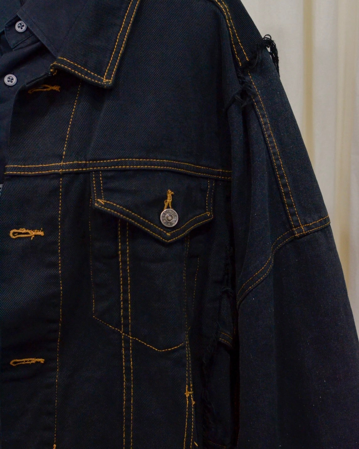 RE-030-04 / rebuild kimono denim jacket overdye 【A】