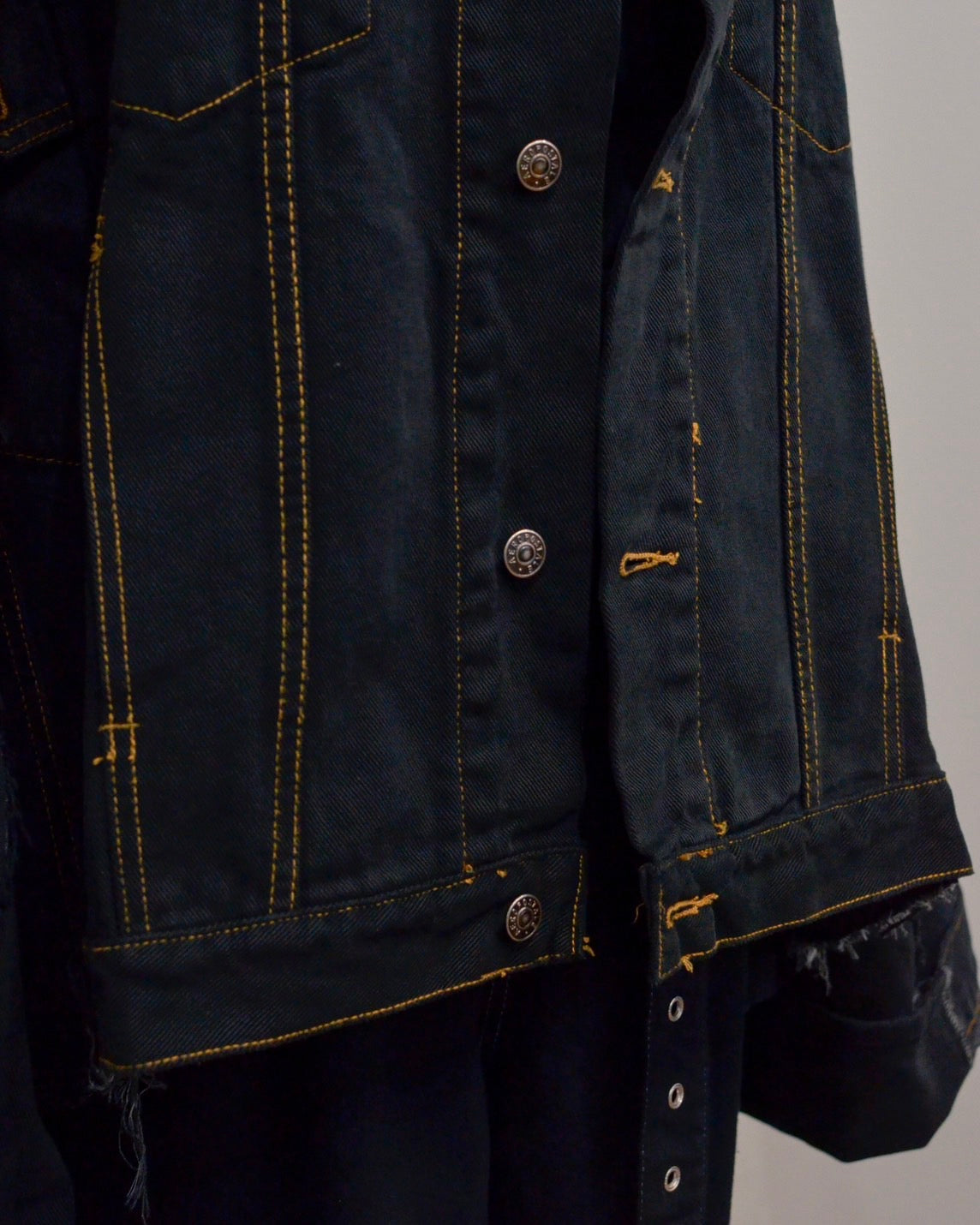 RE-030-04 / rebuild kimono denim jacket overdye 【A】