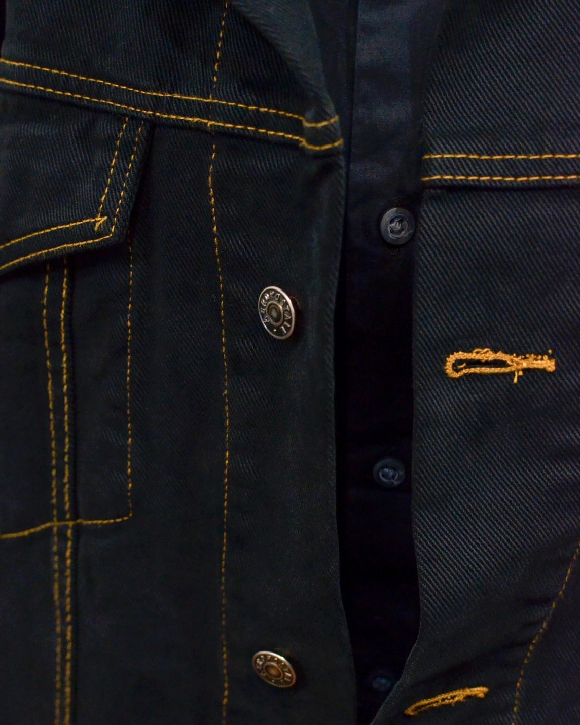 RE-030-04 / rebuild kimono denim jacket overdye 【A】