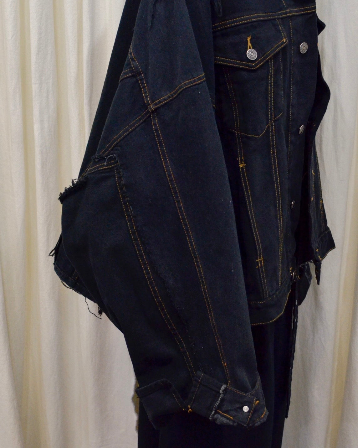 RE-030-04 / rebuild kimono denim jacket overdye 【A】