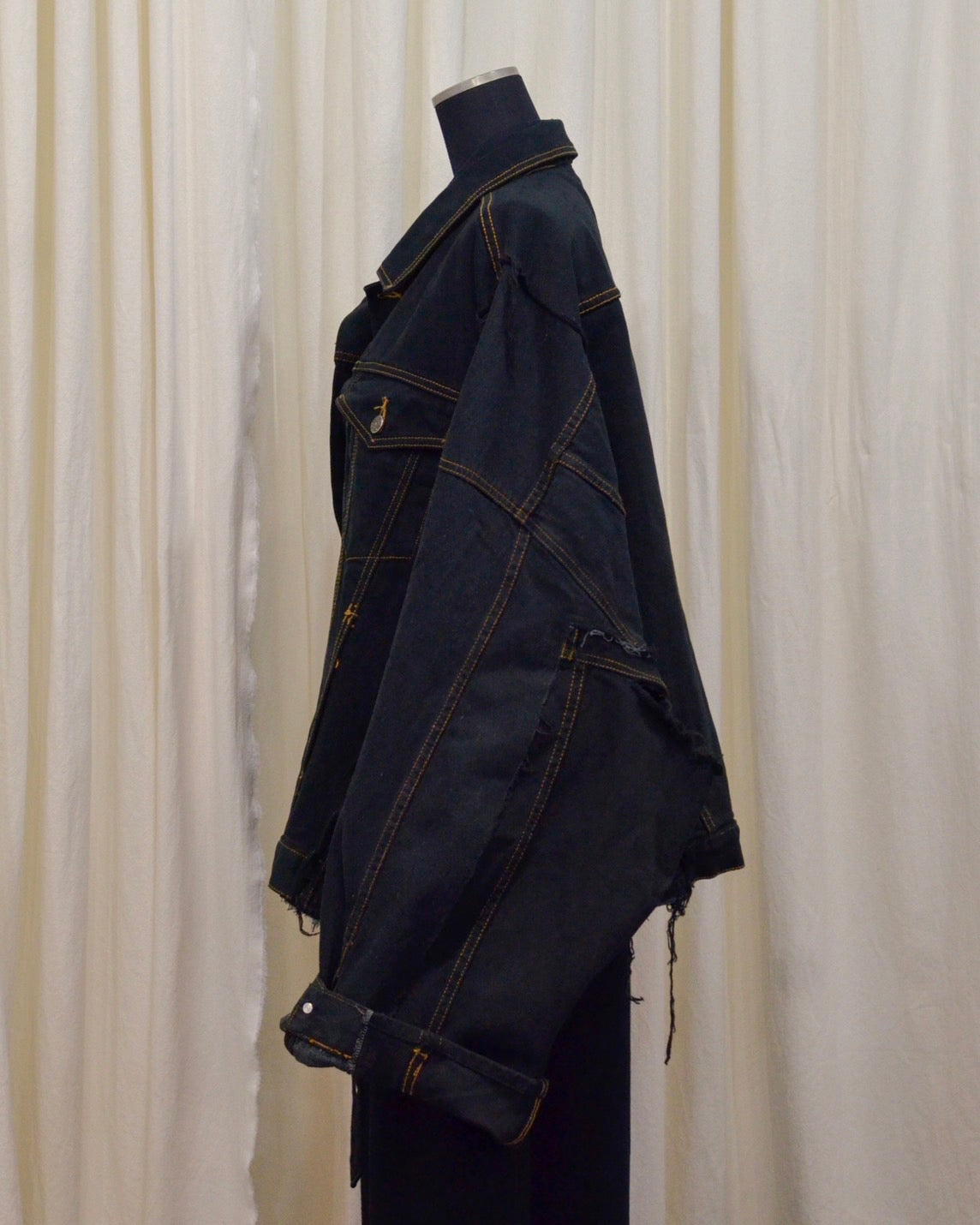 RE-030-04 / rebuild kimono denim jacket overdye 【A】