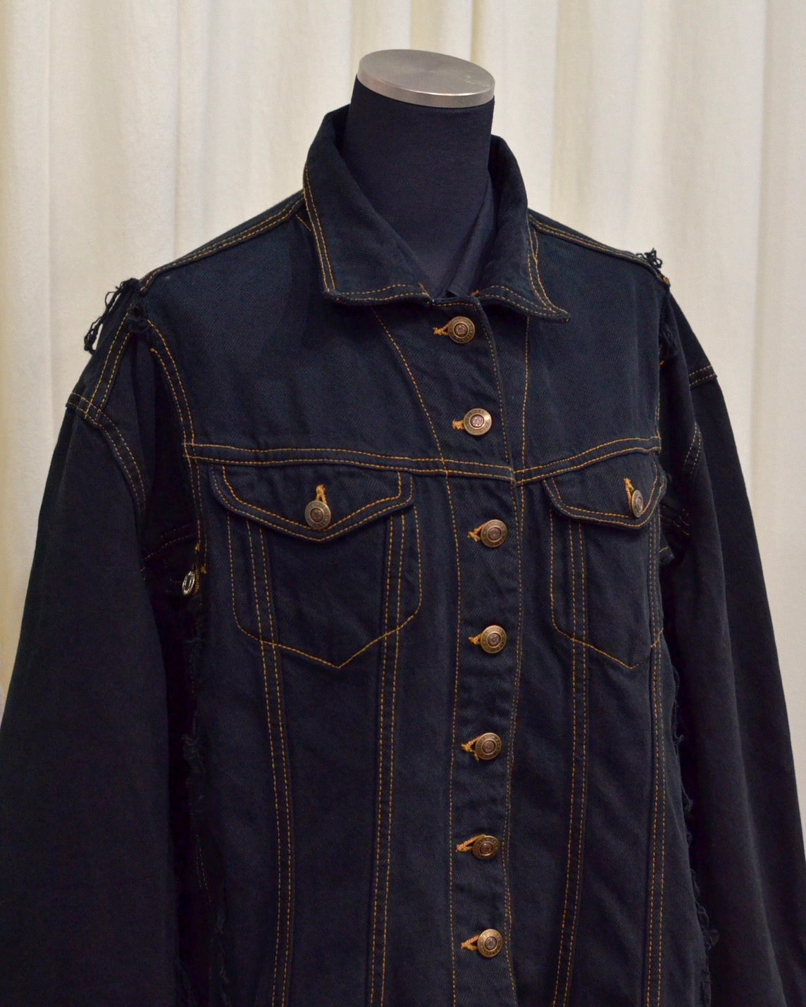 RE-030-04 / rebuild kimono denim jacket overdye 【B】