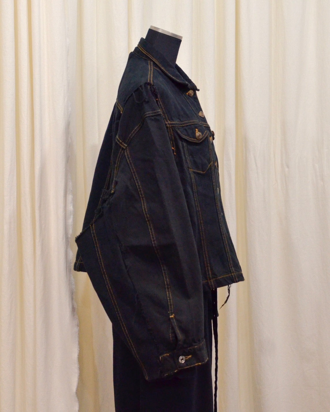 RE-030-04 / rebuild kimono denim jacket overdye 【B】
