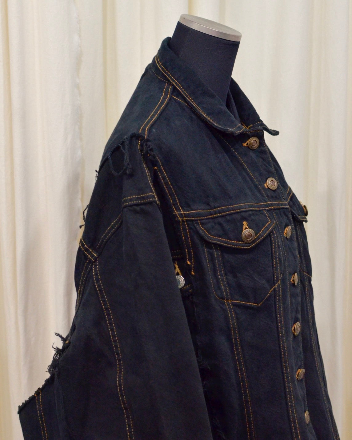 RE-030-04 / rebuild kimono denim jacket overdye 【B】