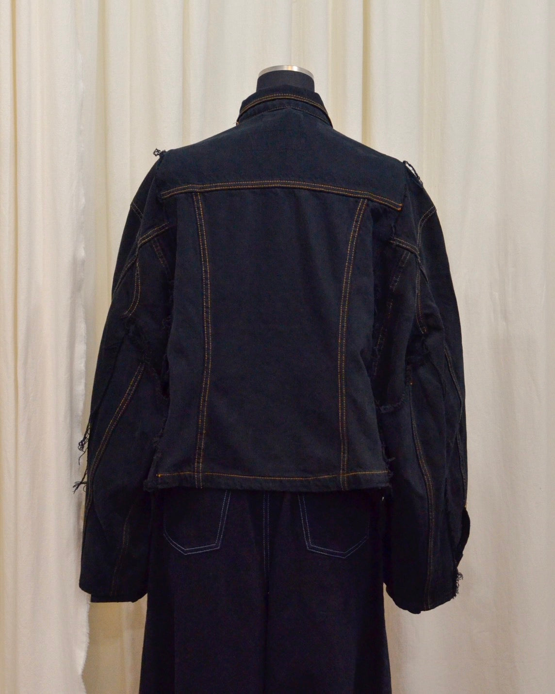 RE-030-04 / rebuild kimono denim jacket overdye 【B】
