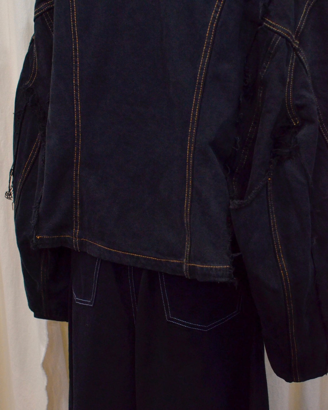 RE-030-04 / rebuild kimono denim jacket overdye 【B】