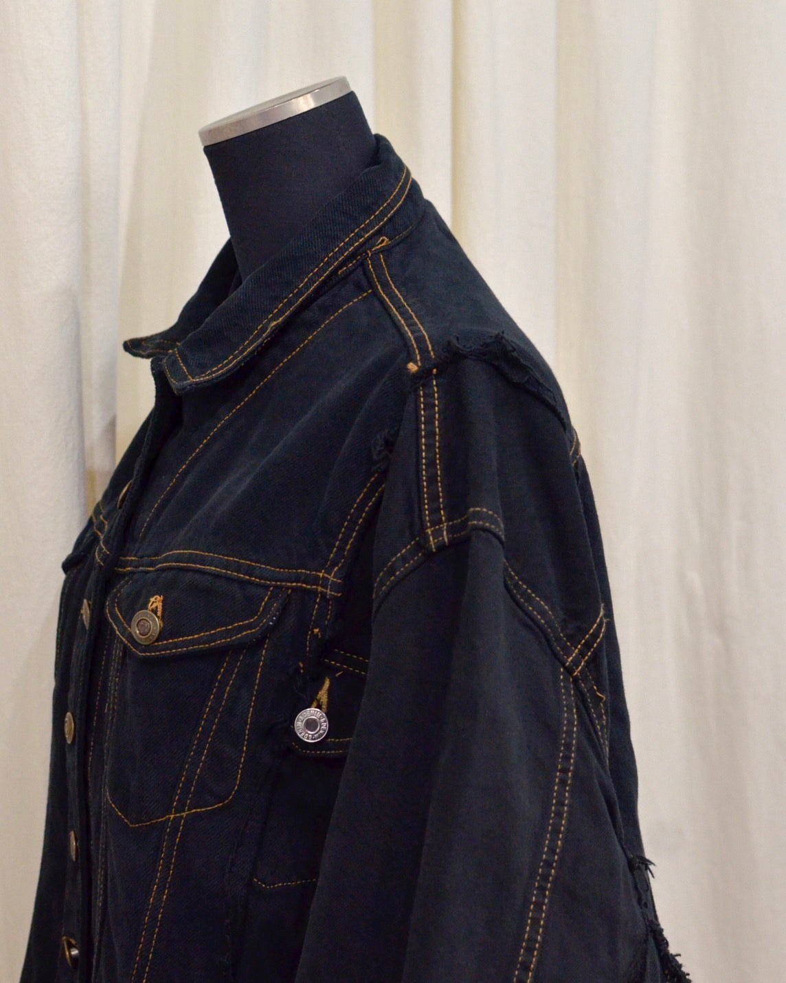 RE-030-04 / rebuild kimono denim jacket overdye 【B】