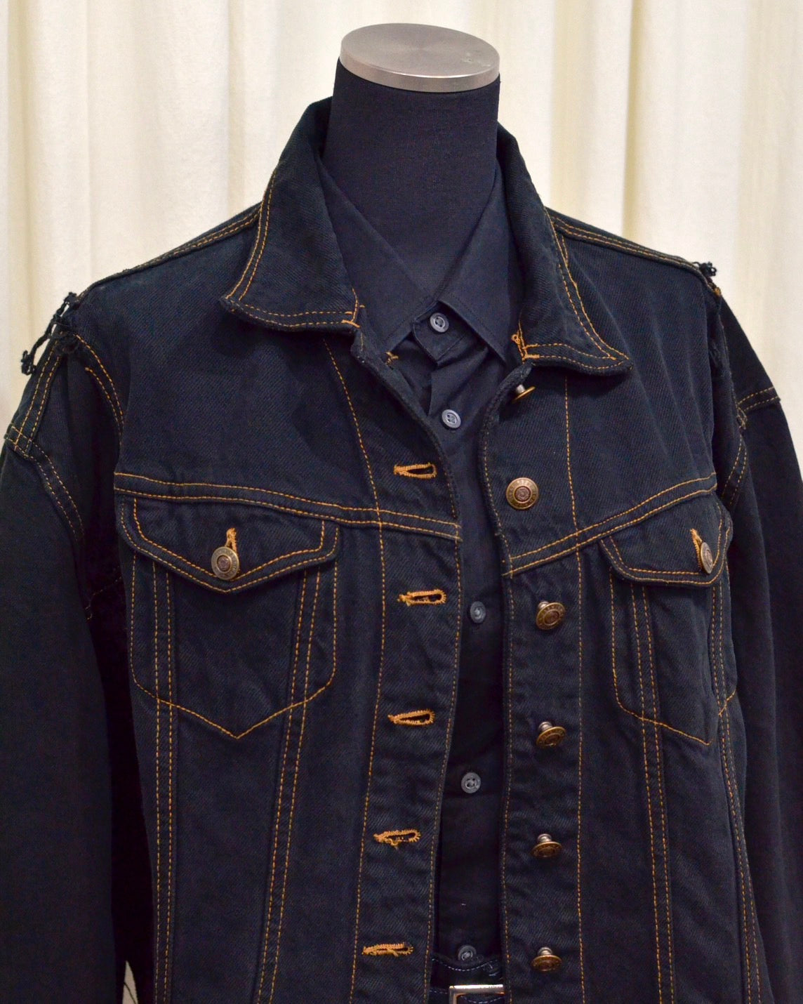 RE-030-04 / rebuild kimono denim jacket overdye 【B】