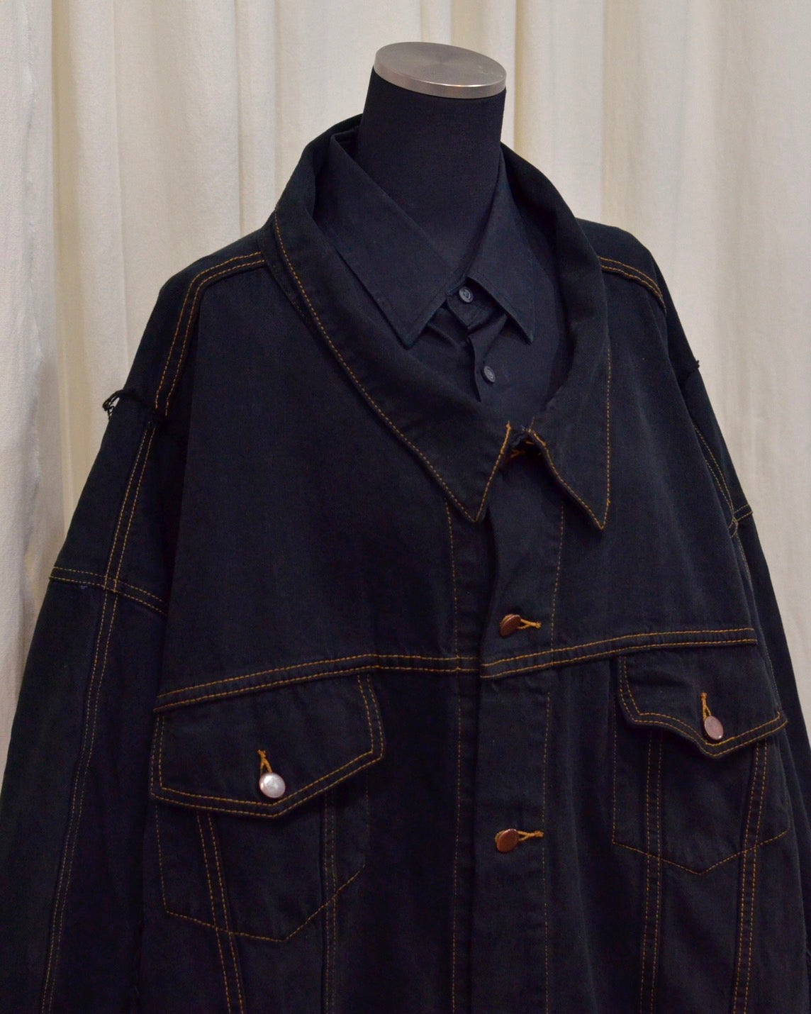RE-030-04 / rebuild kimono denim jacket overdye 【C】