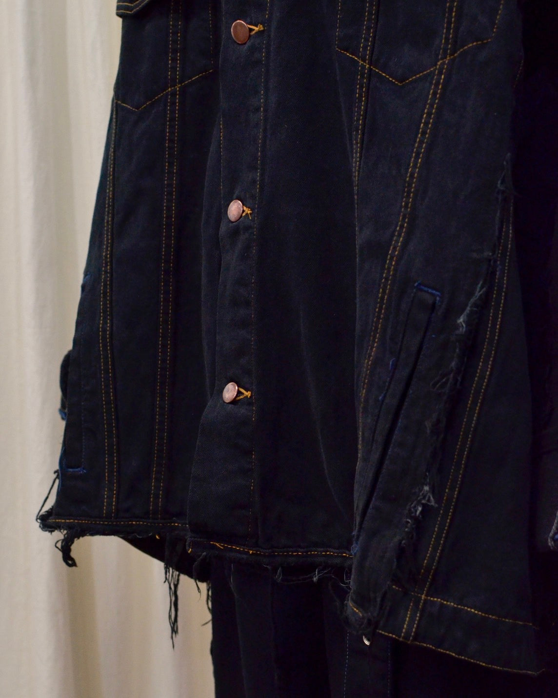RE-030-04 / rebuild kimono denim jacket overdye 【C】