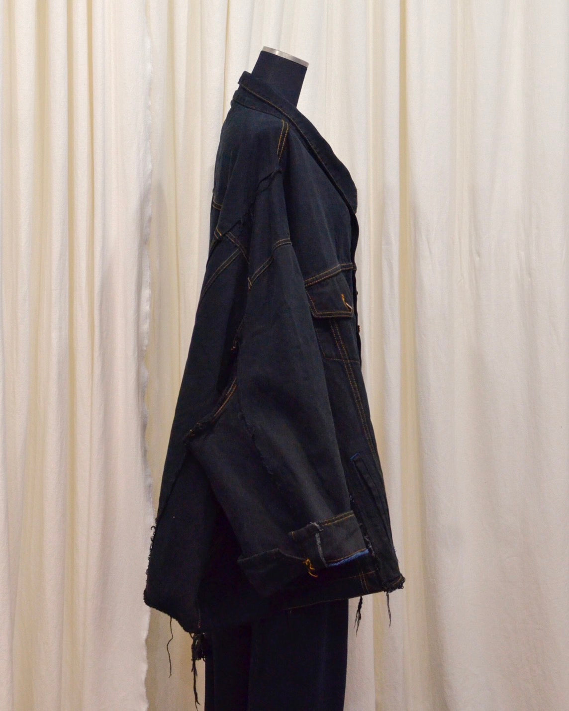 RE-030-04 / rebuild kimono denim jacket overdye 【C】