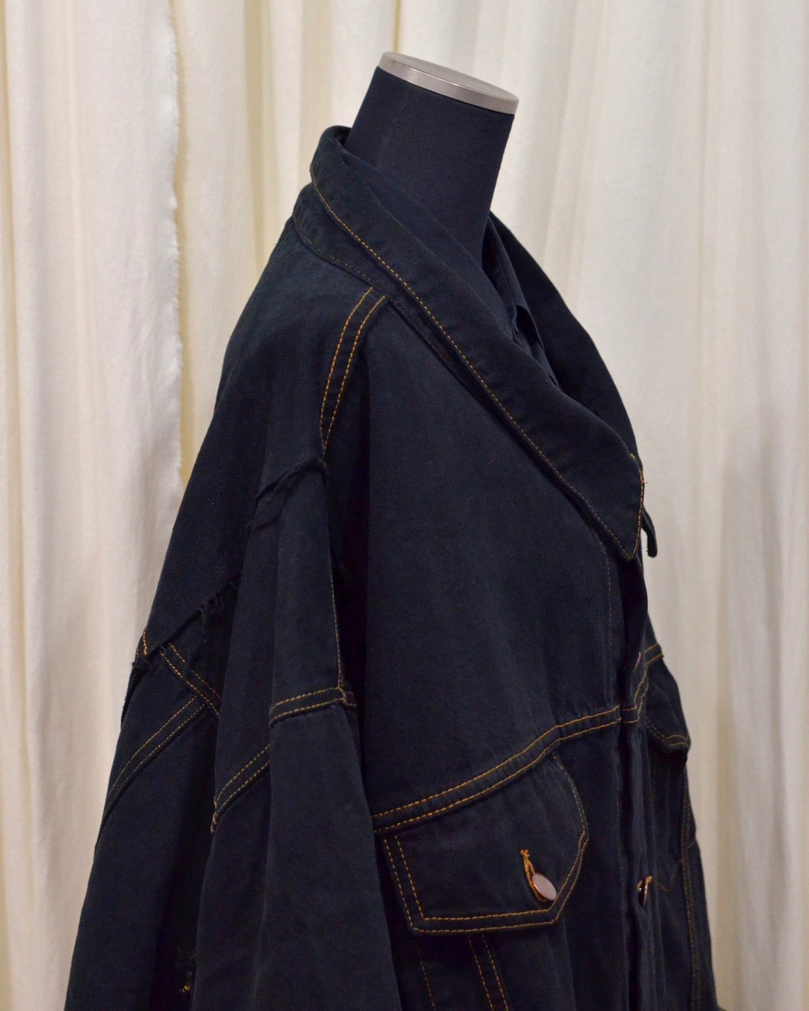 RE-030-04 / rebuild kimono denim jacket overdye 【C】