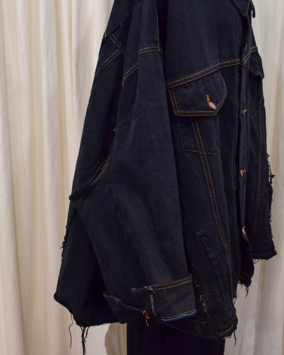 RE-030-04 / rebuild kimono denim jacket overdye 【C】