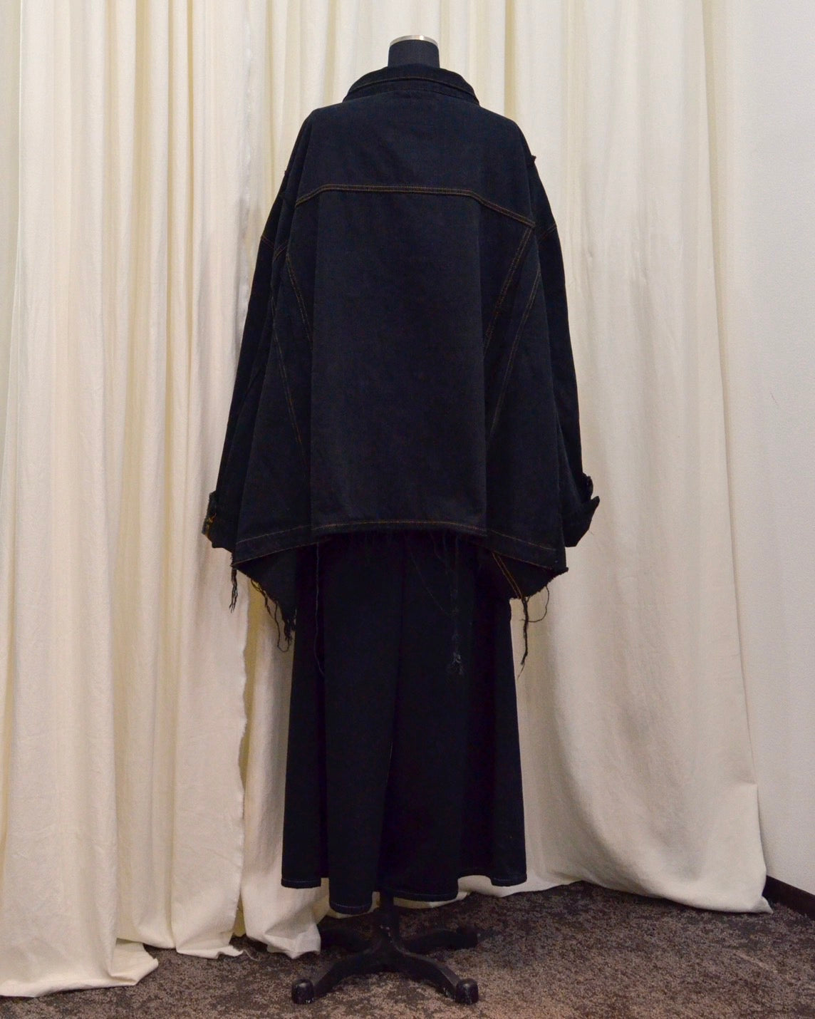RE-030-04 / rebuild kimono denim jacket overdye 【C】