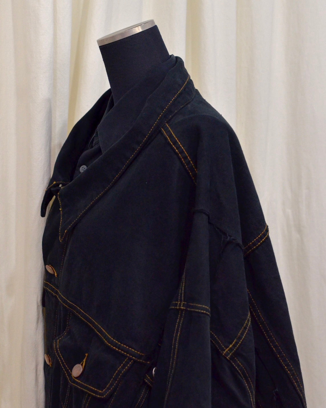 RE-030-04 / rebuild kimono denim jacket overdye 【C】