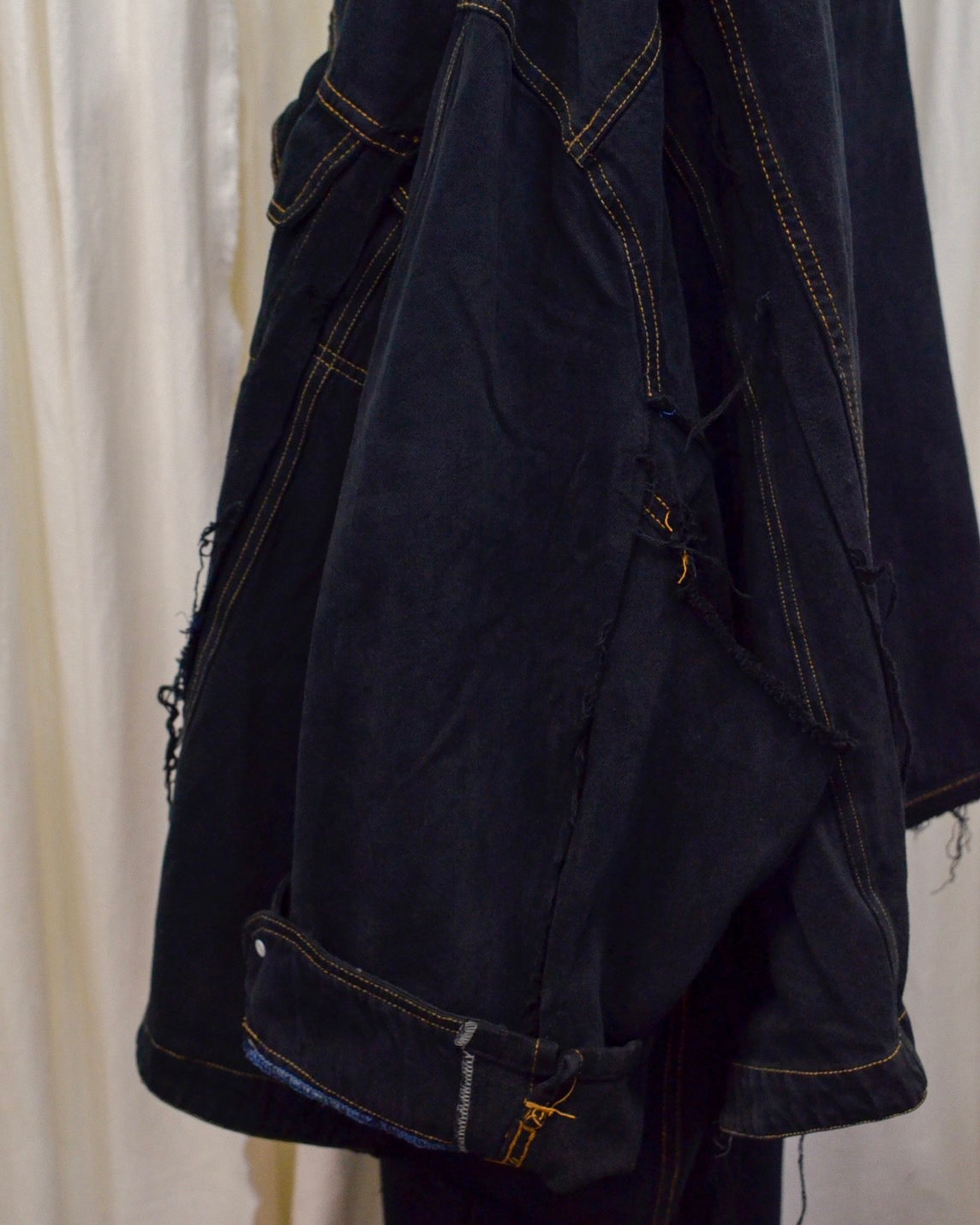 RE-030-04 / rebuild kimono denim jacket overdye 【C】