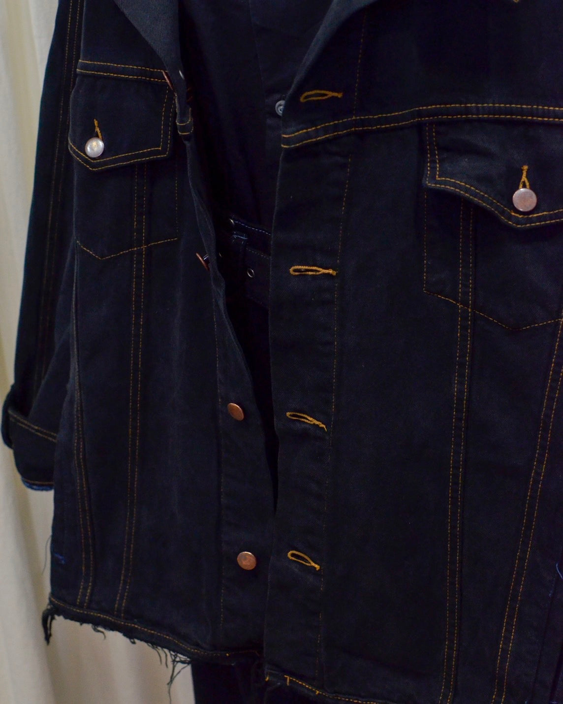 RE-030-04 / rebuild kimono denim jacket overdye 【C】