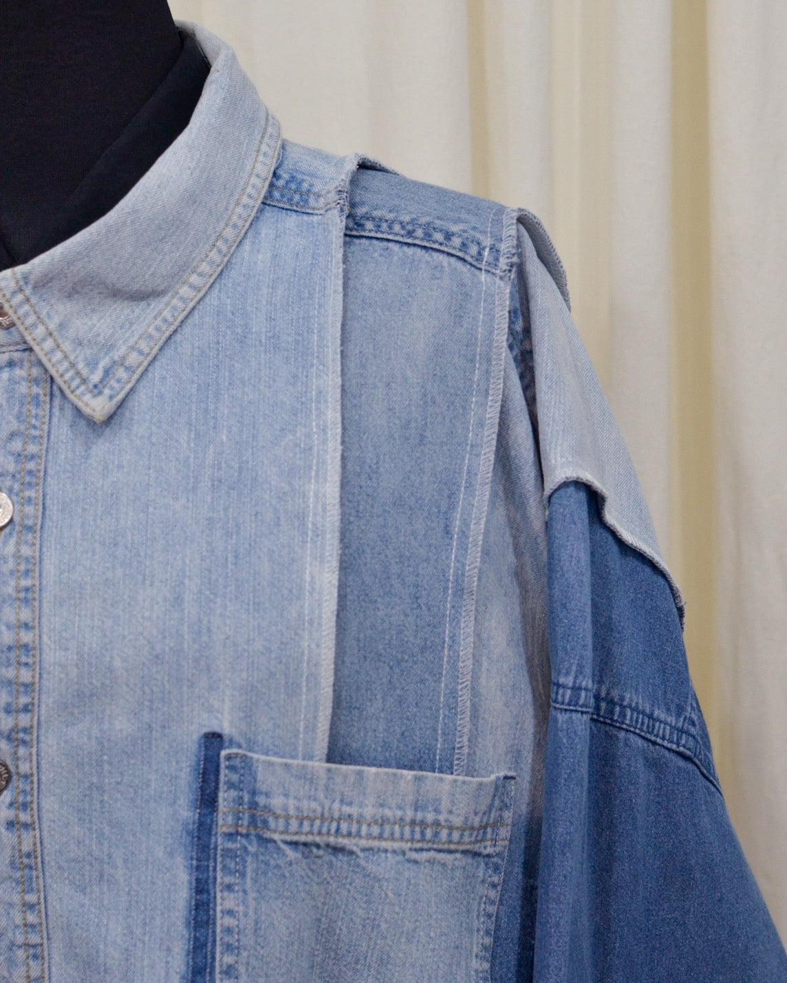 RE-042 / rebuild denim shirt 【A】