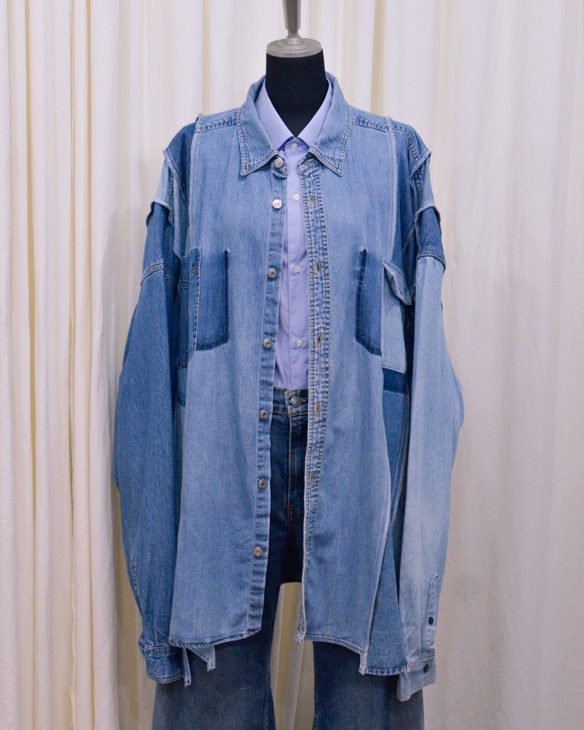 RE-042 / rebuild denim shirt 【B】