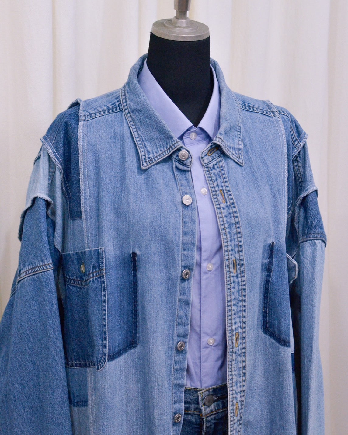 RE-042 / rebuild denim shirt 【B】