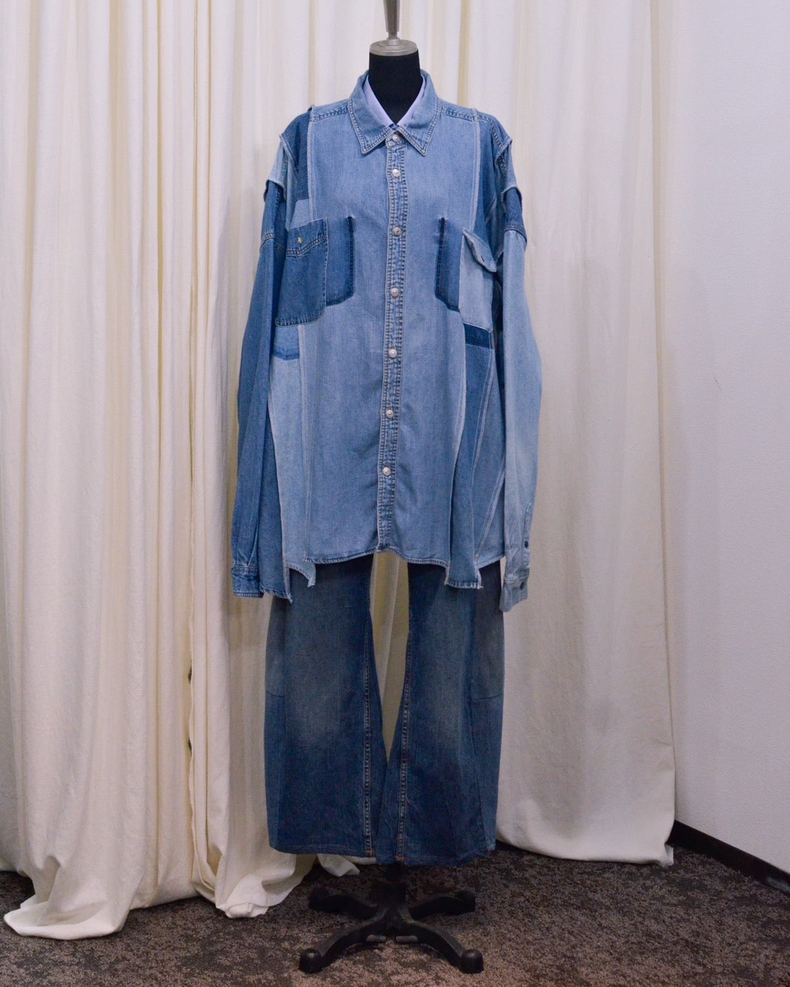 RE-042 / rebuild denim shirt 【B】