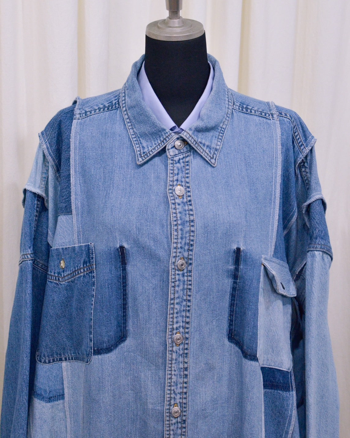 RE-042 / rebuild denim shirt 【B】