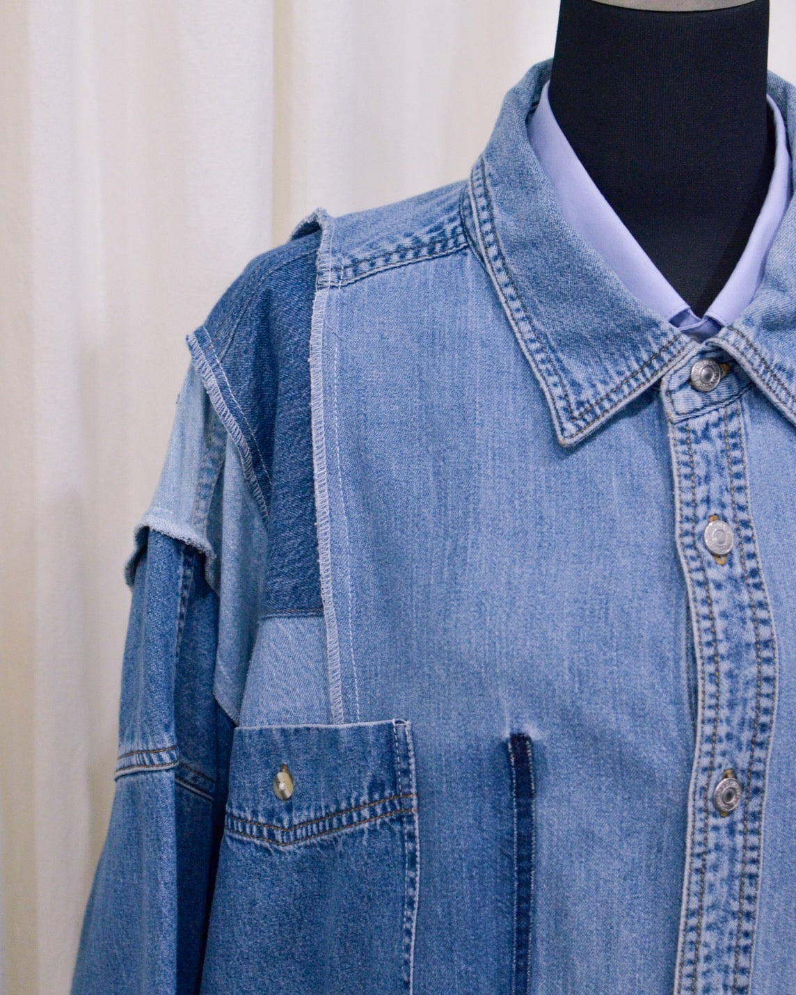 RE-042 / rebuild denim shirt 【B】