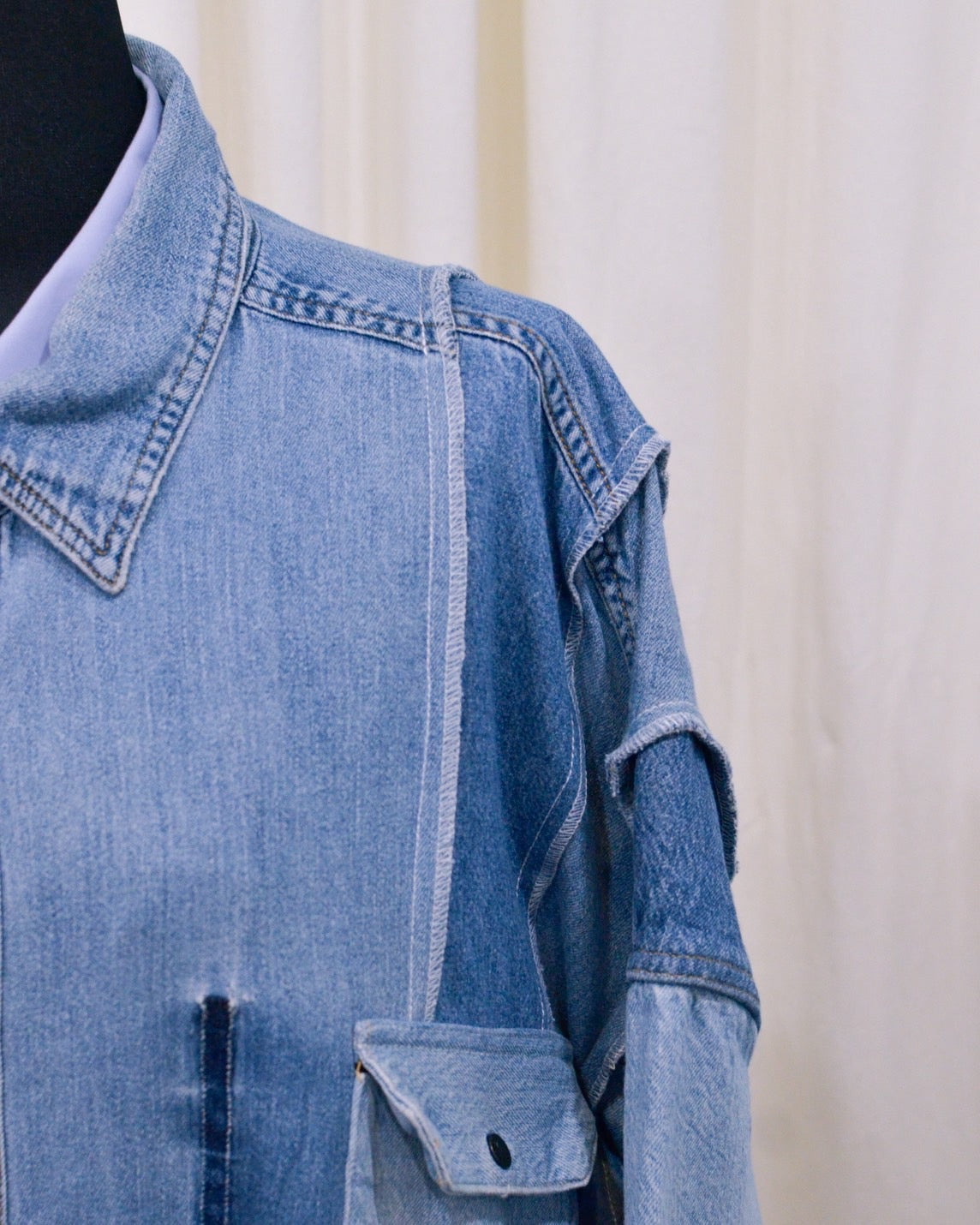RE-042 / rebuild denim shirt 【B】